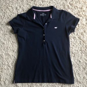 Vineyard vines navy blue collar shirt